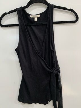 Express Black Ribbed Side-Tie Tank size S stretchy
